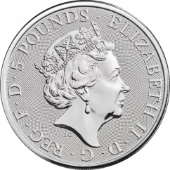Stříbrná investiční mince Falcon 2 Oz | Queens Beasts | 2019