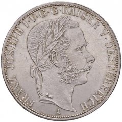 Stříbrná mince spolkový 2 tolar Františka Josefa I. | Rakouská ražba | 1866 A