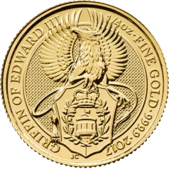 Złota moneta Gryf 1/4 oz | Bestie Królowej | 2017