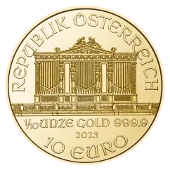 Zlatá investiční mince Wiener Philharmoniker 1/10 Oz