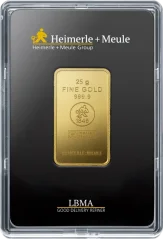 25g investičná zlatá tehlička | Heimerle + Meule