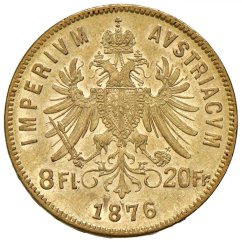 Zlatá mince 8 Zlatník Františka Josefa I. | Rakouská ražba | 1870
