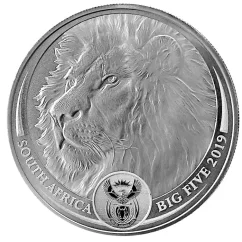 Stříbrná investiční mince Lev 1 Oz | Big Five I | 2019