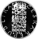 Strieborná minca 200 Kč První koněspřežná městská tramvaj v Brně | 1994 | Proof