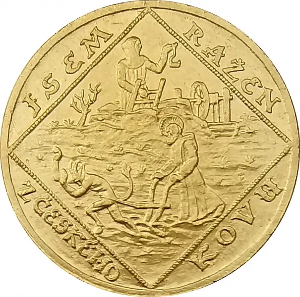 Zlatá medaile 2 dukát 10. výročí České republiky Jsem ražen z Českého kovu | 1928 | NGC | MS 63