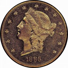 Zlatá mince 20 Dollar American Double Eagle | Liberty Head | 1886