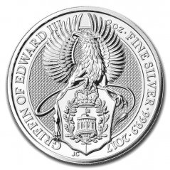 Stříbrná investiční mince Griffin 2 Oz | Queens Beasts | 2017
