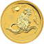 Zlatá investiční mince Rok Opice 1 Oz | Lunar II | 2016