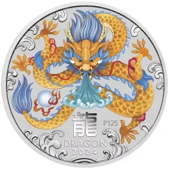 Stříbrná investiční mince Rok Draka 5 Oz | Lunar III | 2024 | Coloured