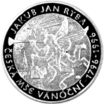 Strieborná minca 200 Kč Česká mše vánoční Jakuba Jana Ryby | 1996 | Proof