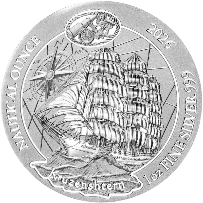 Strieborná investičná minca Kruzenshtern 1 Oz | Nautical Serie | 2026