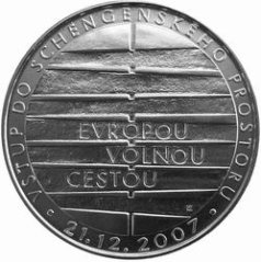 Silver coin 200 CZK Vstup do schengenského prostoru | 2008 | Standard