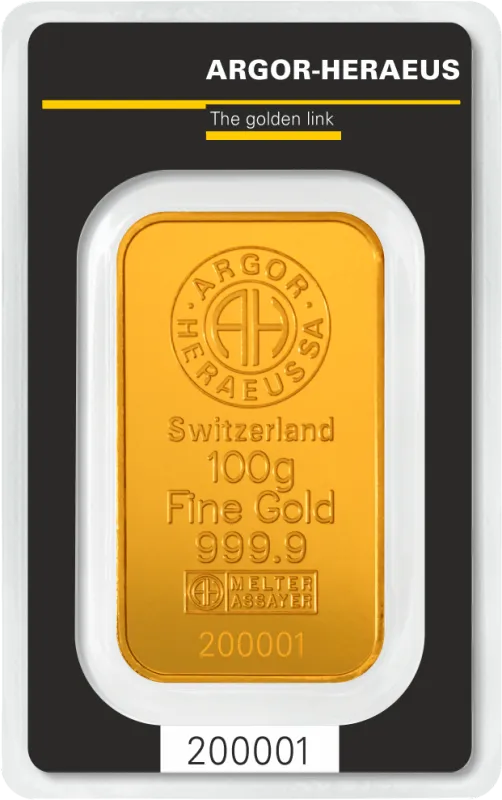 100g Gold Bar | Argor-Heraeus