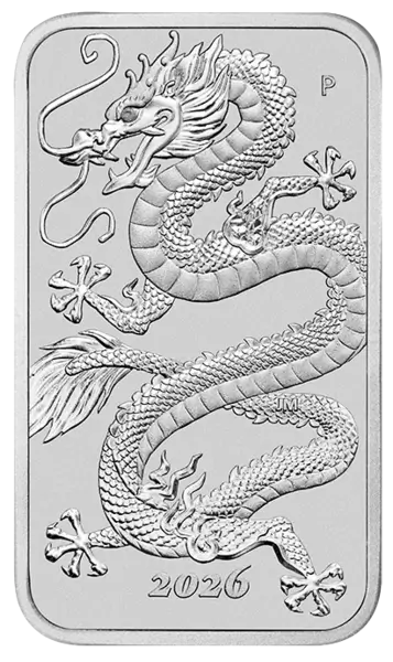 Dragon Rectangular 1 uncia | 2026 | ezüstérme
