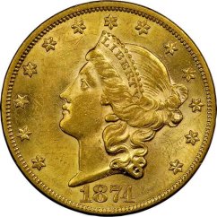 Zlatá mince 20 Dollar American Double Eagle | Liberty Head | 1874