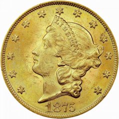 Zlatá mince 20 Dollar American Double Eagle | Liberty Head | 1875