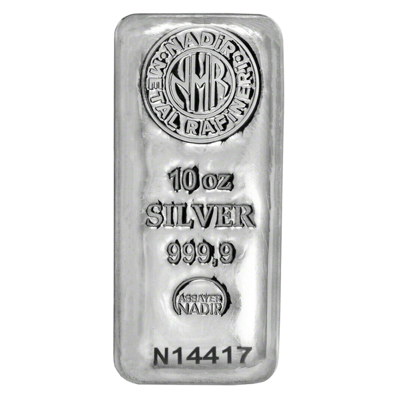 10 oz Silver Bar | Nadir Metal Rafineri