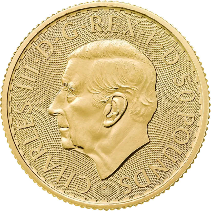 Zlatá investiční mince Britannia 1/2 Oz | Charles III | 2026