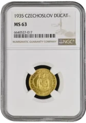 Zlatá mince Svatováclavský 1 Dukát | 1935 | NGC | MS 63