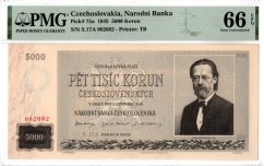 Banknote 5000 Korun | 1945 | EPQ 66