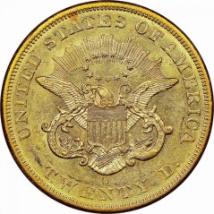 Gold coin 20 Dollar American Double Eagle | Liberty Head | 1858