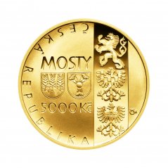 Zlatá mince 5000 Kč Jizerský most na trati Tanvald-Harrachov | 2014 | Proof
