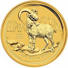 Zlatá investiční mince Rok Kozy 1 Oz | Lunar II | 2015