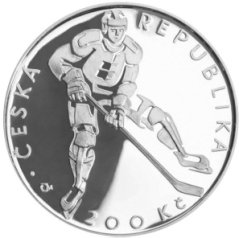 Silver coin 200 CZK Založení českého hokejového svazu | 2008 | Proof