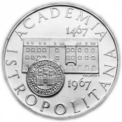 Stříbrná mince 10 Kčs Academia Istropolitana | 1967 | Proof