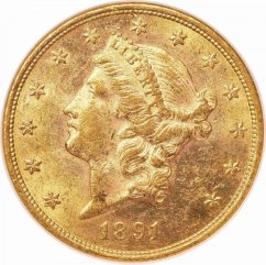 Gold coin 20 Dollar American Double Eagle | Liberty Head | 1891