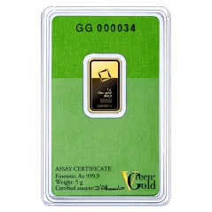 5g Valcambi | Green Gold | aranylap
