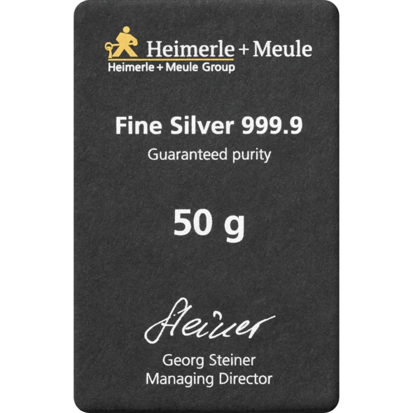 50g investiční stříbrný slitek | Heimerle + Meule
