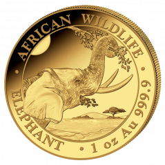 Zlatá investičná minca Somalia Elephant 1 Oz | 2023