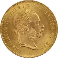 Złota Moneta 4 Florenów 10 Franków Franciszek Józef I. | 1892 | Nowe bicie