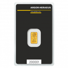 1g investičná zlatá tehlička | Argor-Heraeus
