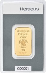 10g investičná zlatá tehlička | Heraeus