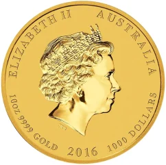 Zlatá investiční mince Rok Opice 10 Oz | Lunar II | 2016
