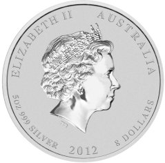 Stříbrná investiční mince Rok Draka 5 Oz | Lunar II | 2012