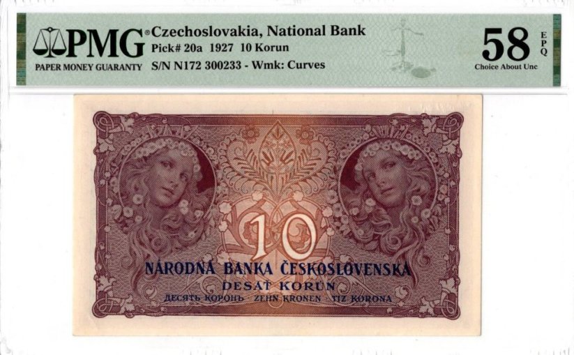 Banknote 10 Korun | 1927 | EPQ 58