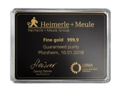 100 x 1g investiční zlatý slitek | Heimerle + Meule | Unity Box