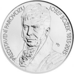 Stříbrná mince 200 Kč Josef Božek předvedl parovůz | 2015 | Standard