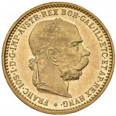 Zlatá mince 10 Korona Františka Josefa I. | Rakouská ražba | 1893