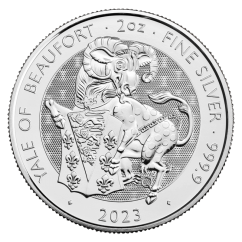 Stříbrná investiční mince Yale of Beaufort 2 Oz | Tudor Beasts | 2023