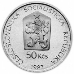 Stříbrná mince 50 Kčs Kůň Převalského | 1987 | Proof