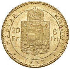 Zlatá mince 8 Zlatník Františka Josefa I. | Uherská ražba | 1879