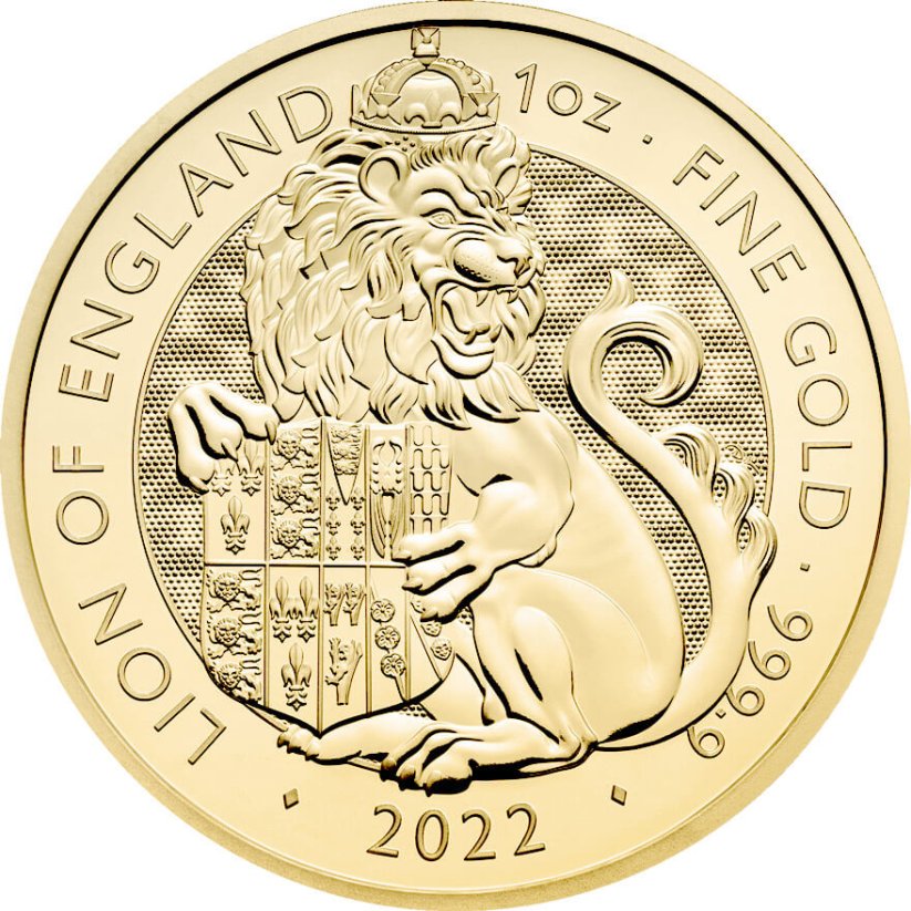 Zlatá investiční mince Lion of England 1/4 Oz | Tudor Beasts | 2022