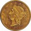 Gold coin 20 Dollar American Double Eagle | Liberty Head | 1864