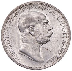 Silver coin 1 Corona Franz-Joseph I. | Austrian mintage | 1908