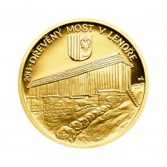 Zlatá minca 5000 Kč Dřevěný most v Lenoře | 2013 | Proof