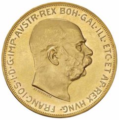 Zlatá mince 100 Korona Františka Josefa I. | Rakouská ražba | 1911